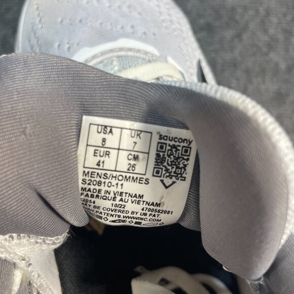 SAUCONY Guide 16 Men's Running Shoes Size 8 White Black Gray Stability Trainers - Picture 5 of 7